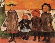 Edvard Munch Four Girls oil on canvas